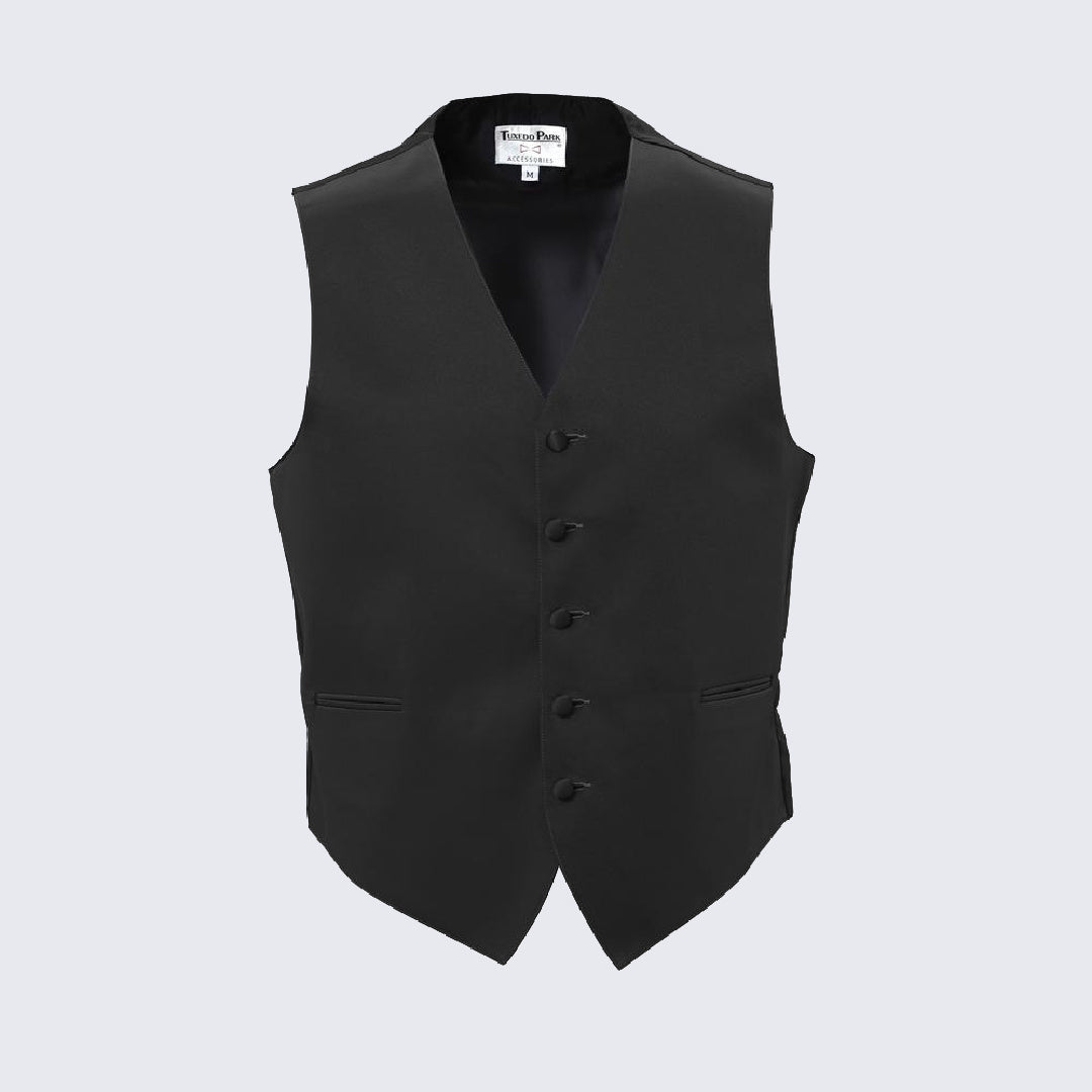 Classic Fit Tuxedo Package - Black Tuxedo Notch Lapel Set with Shirt, Vest, and Cufflink Set - Wedding - Prom