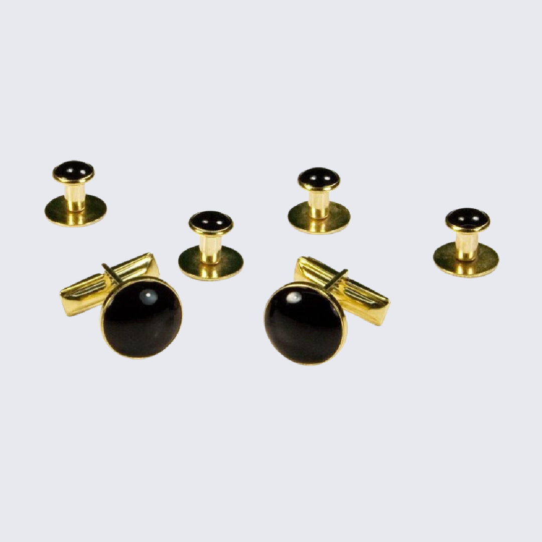 Classic Fit Tuxedo Package - Black Tuxedo Notch Lapel Set with Shirt, Vest, and Cufflink Set - Wedding - Prom
